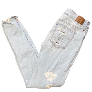 American Eagle Distressed Low Rise Jeans